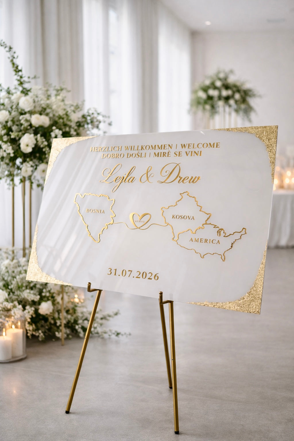 Love Without Borders -Wedding Sign