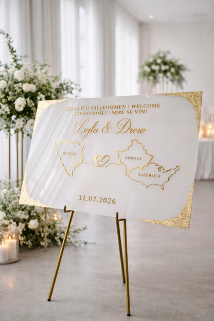 Love Without Borders -Wedding Sign