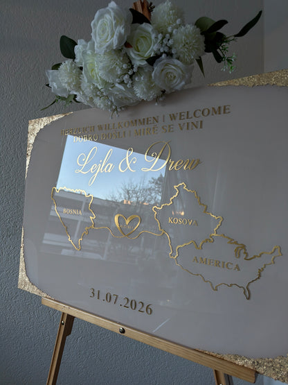 Love Without Borders -Wedding Sign