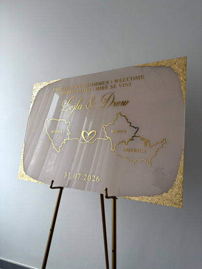 Love Without Borders -Wedding Sign