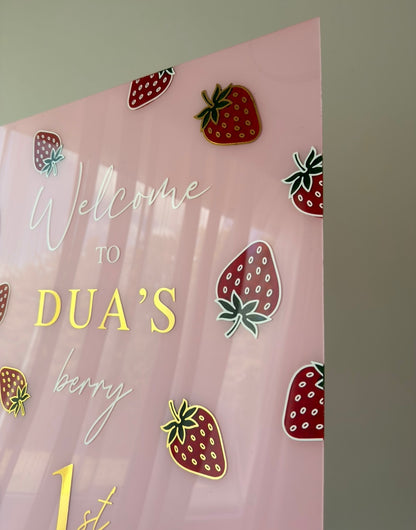 Strawberry Sign SVG Design 🍓
