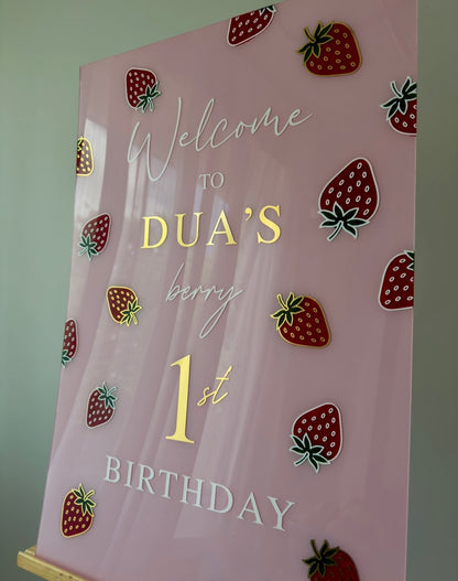 Strawberry Sign SVG Design 🍓