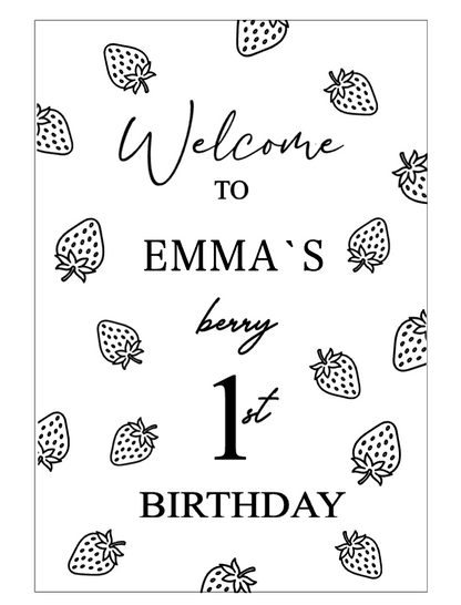 Strawberry Sign SVG Design 🍓